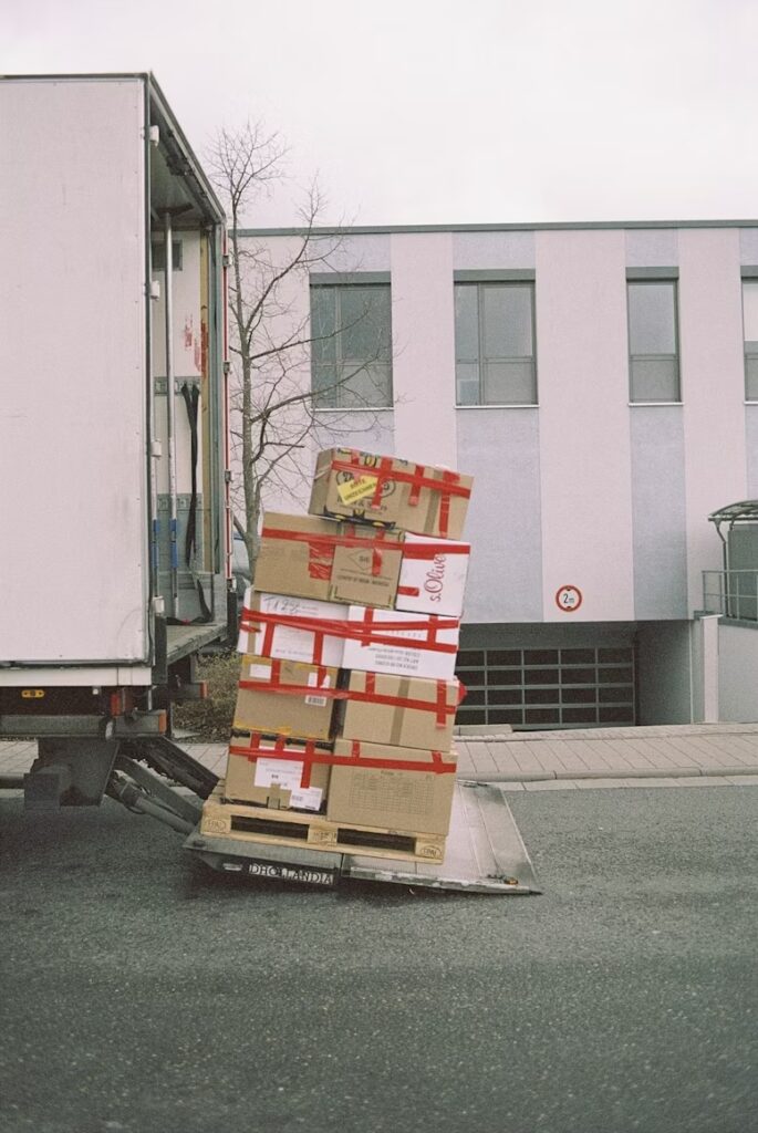 box truck making commercial delivery in Arizona
